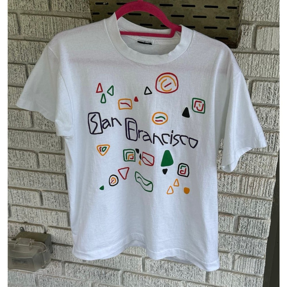 Vintage San Francisco T Shirt Size Large Single Stitch Artsy 1992